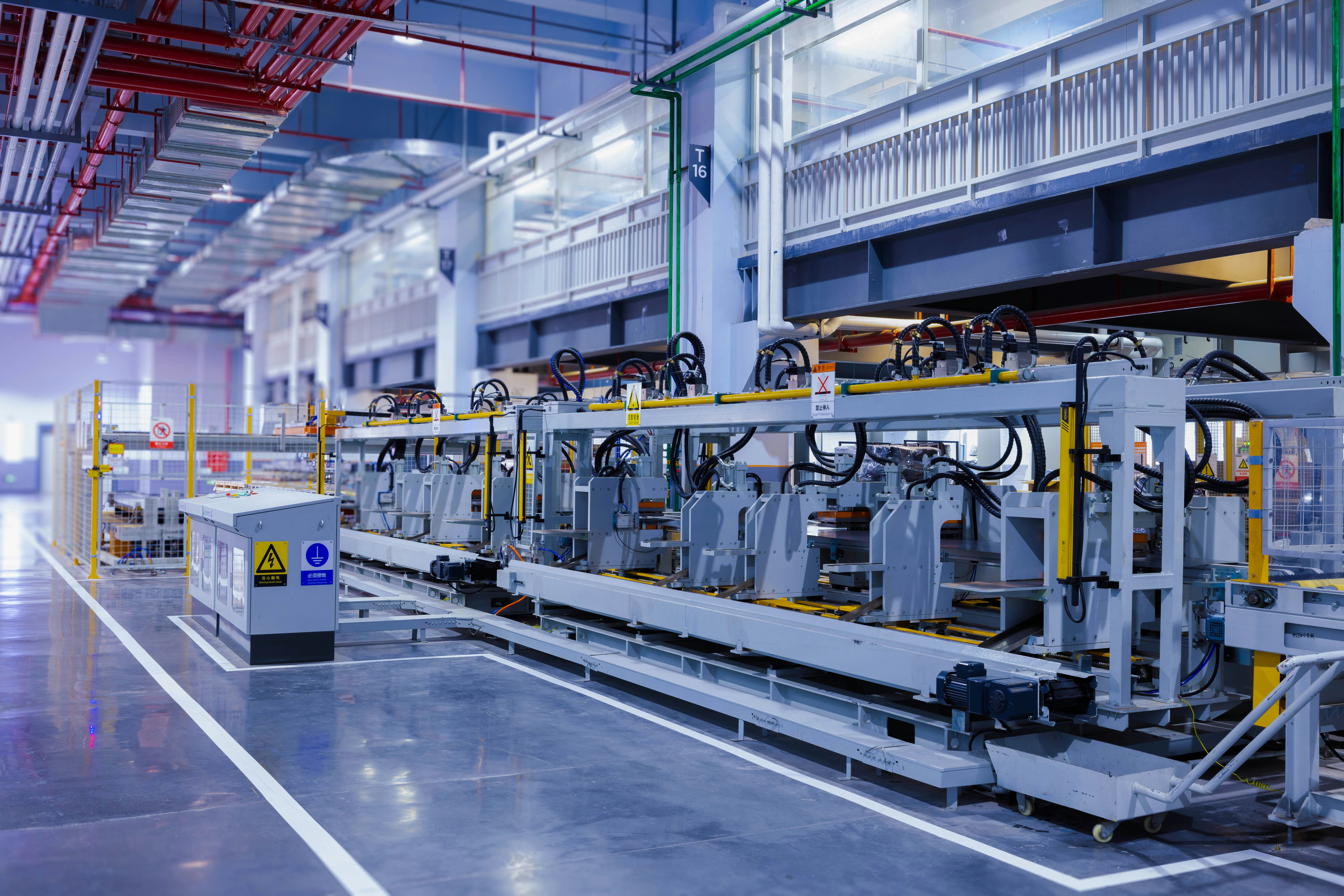 Custom manufacturing line producing branded products in a Chinese factory